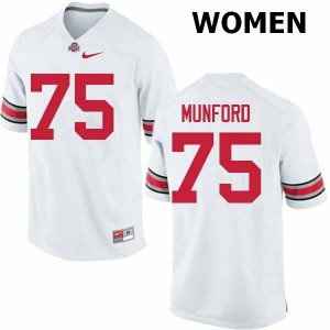 Women's Ohio State Buckeyes #75 Thayer Munford White Nike NCAA College Football Jersey Lifestyle FUH4044WG